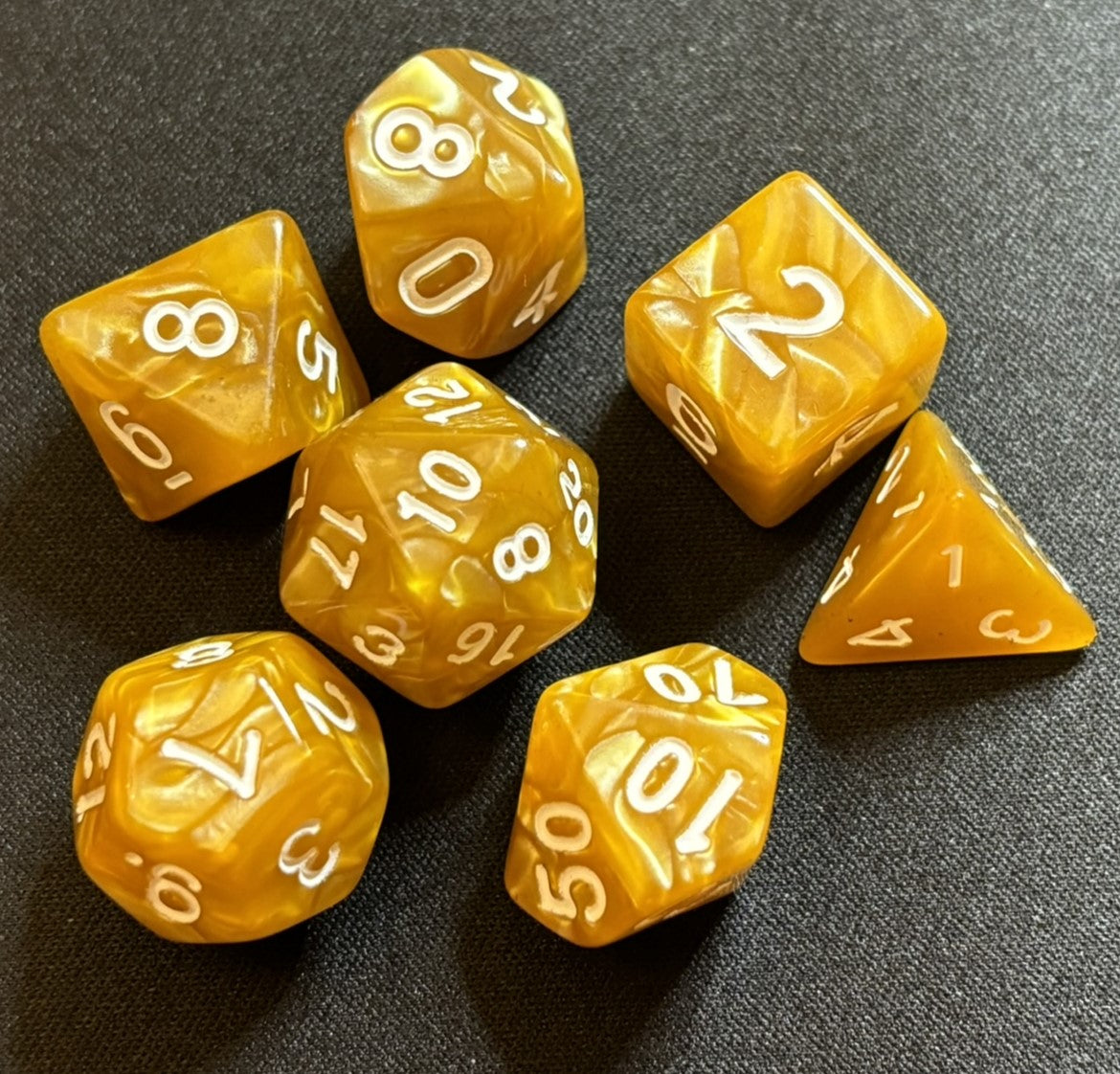 Amber Syrup Dice Set