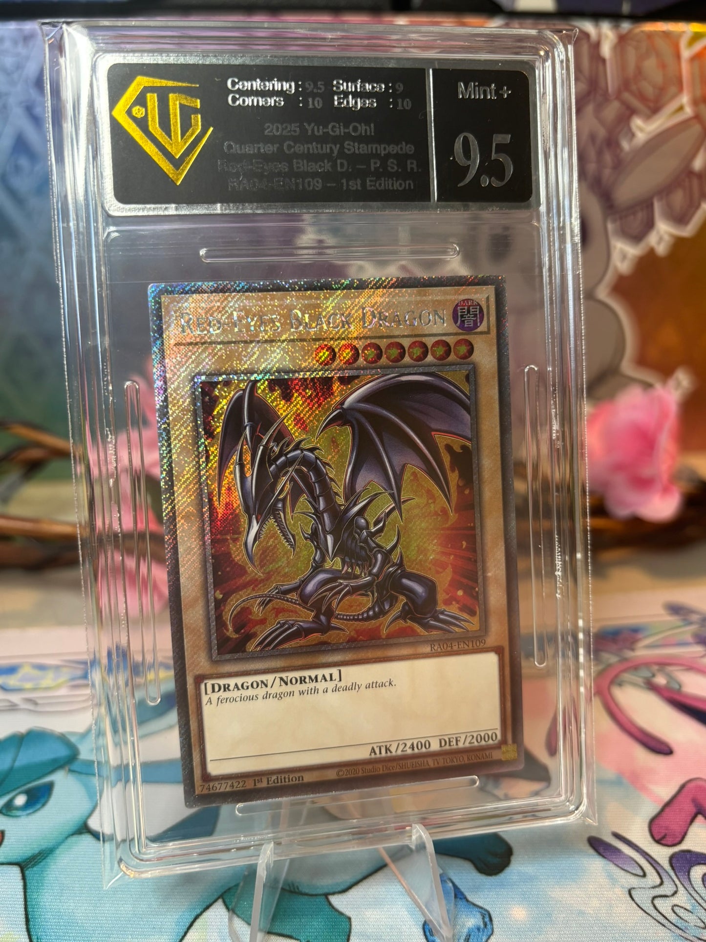 Yu-Gi-Oh! Red-Eyes Black Dragon RA04-EN109 Platinum Secret Rare UGC Graded 9.5