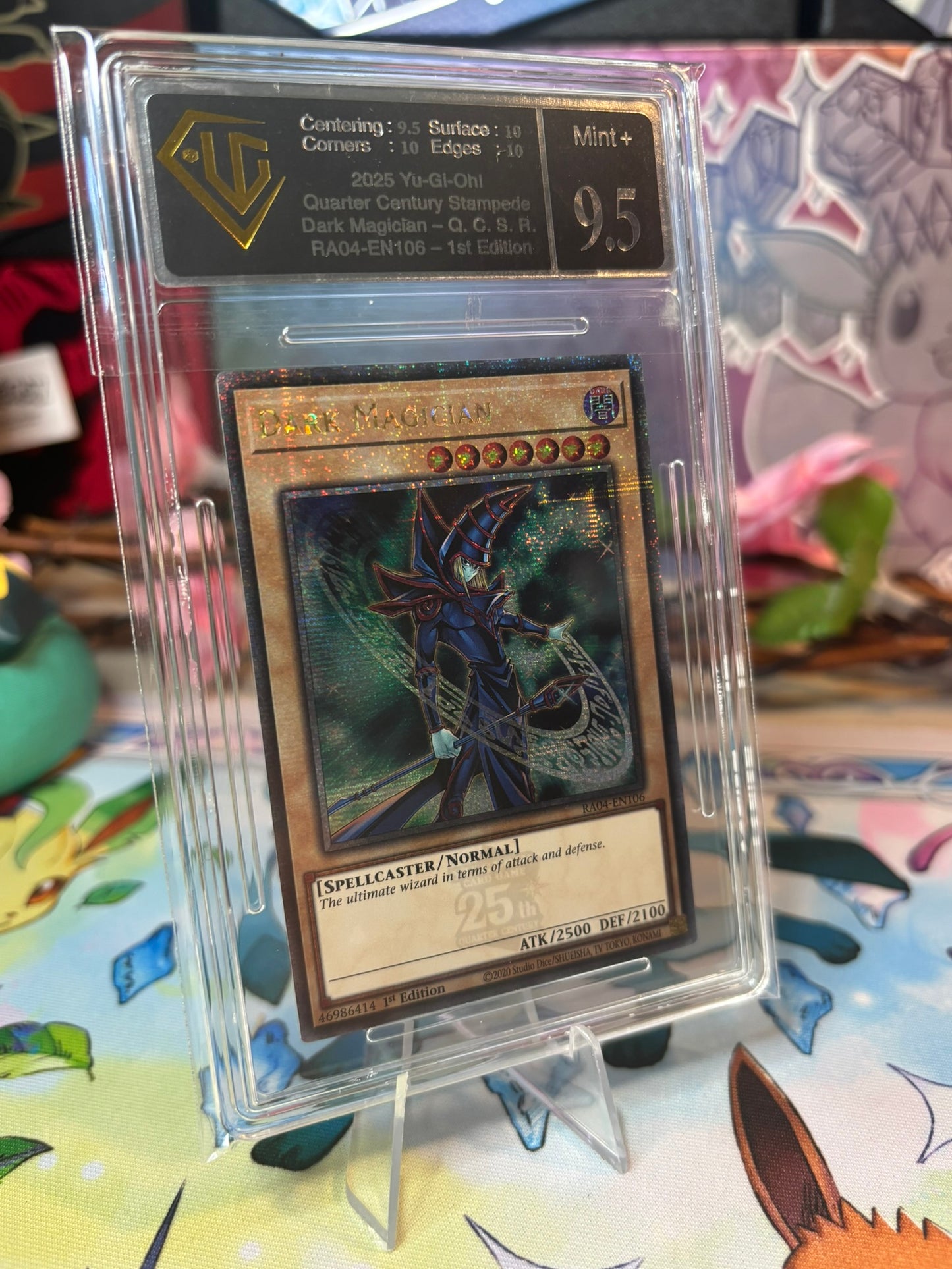 Yu-Gi-Oh! Dark Magician RA04-EN106 V8 Quarter Century Secret Rare UGC Graded 9.5