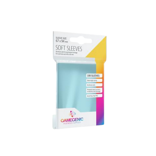 GAMEGENIC Soft Sleeves (Clear) Standard Size 100pc