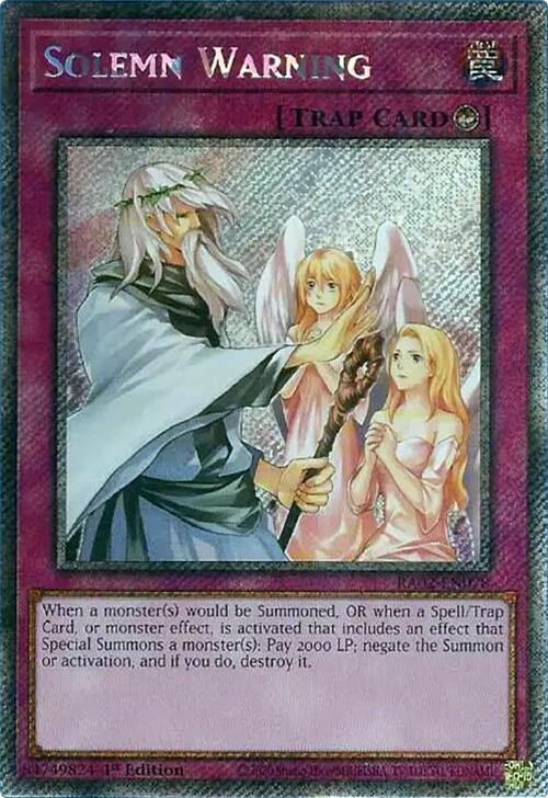 Solemn Warning (Platinum Secret Rare)