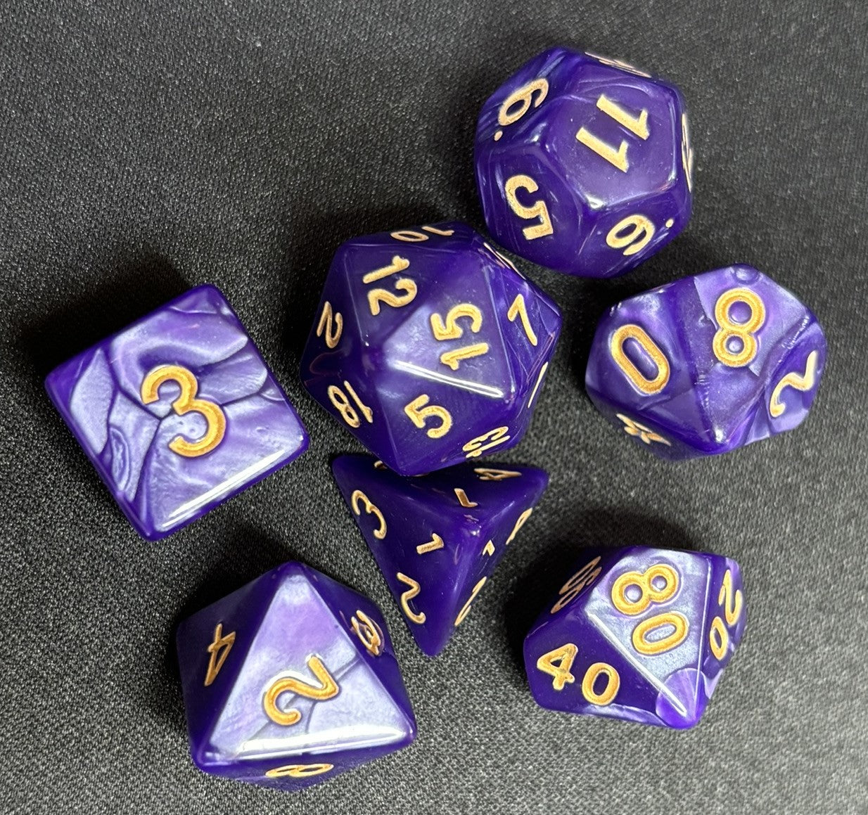 Violet Luxury Dice Set