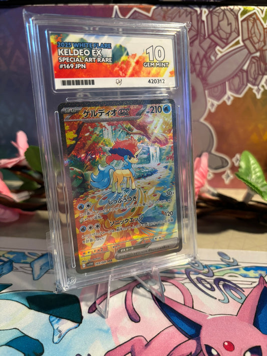 Pokemon Keldeo EX White Flare 169 ACE 10 (Japanese)