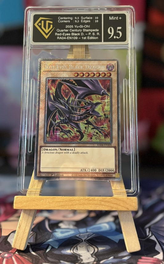 Yu-Gi-Oh! Red-Eyes Black Dragon RA04-EN109 Platinum Secret Rare UGC Graded 9.5 8th Artwork