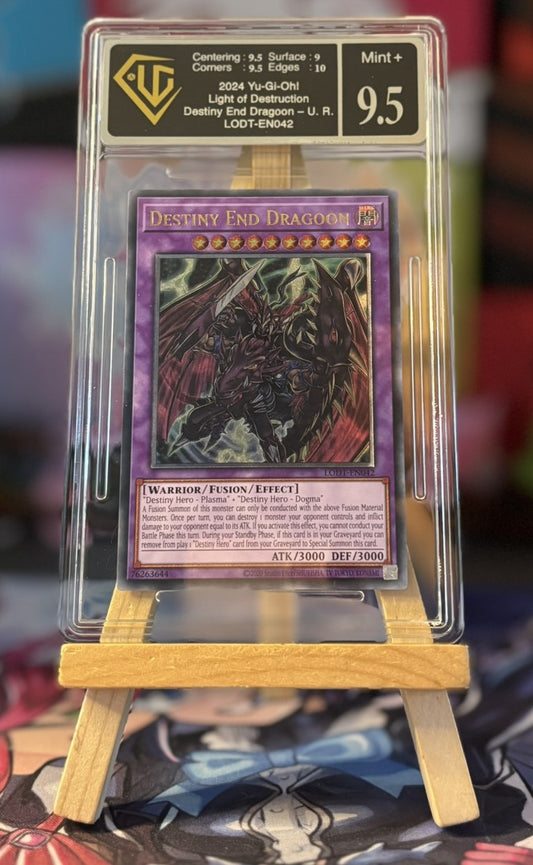 Yu-Gi-Oh! Destiny End Dragoon LODT-EN042 Ultimate Rare UGC Graded 9.5