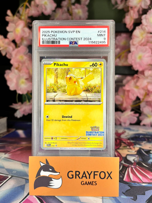 Pikachu Illustration Contest 2024 PSA 9