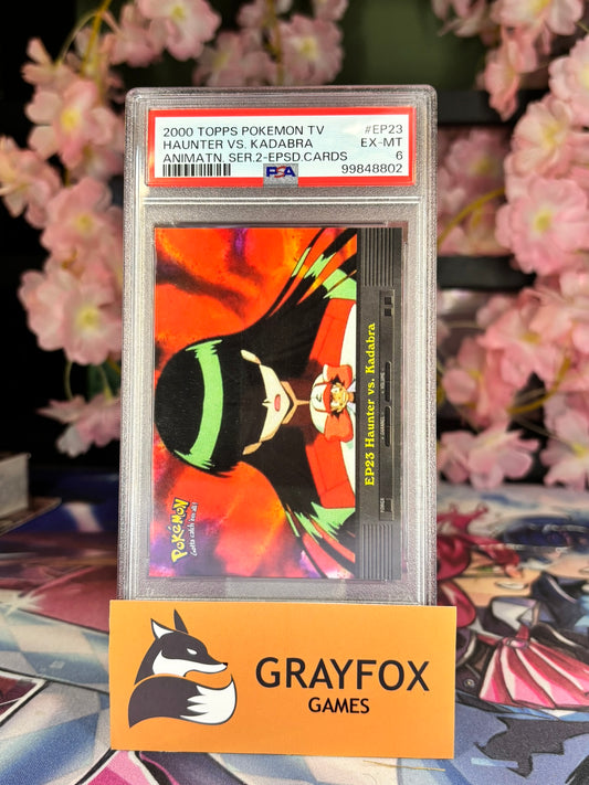 Haunter Vs Kadabra Topps Animation Series 2 PSA 6