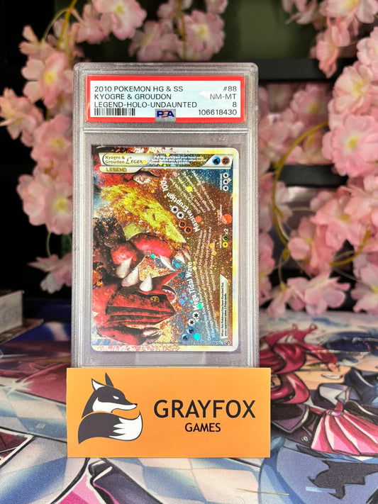 Kyogre & Groudon Legends Holo Undaunted 88 PSA 8