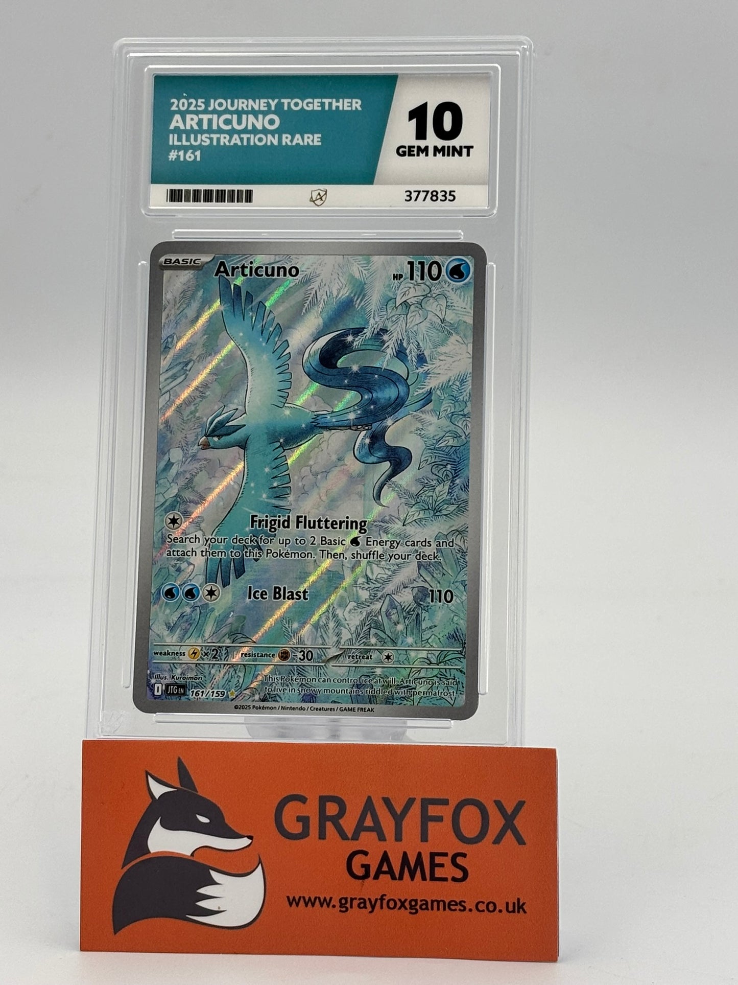 Pokemon Articuno 161/159 ACE 10 Graded Journey Together