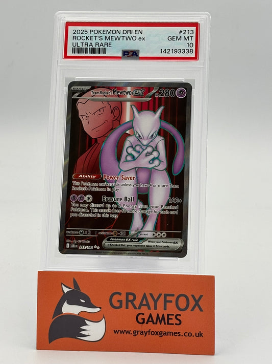 Pokemon Team Rocket's Mewtwo ex 213/182 PSA 10 Graded Destined Rivals