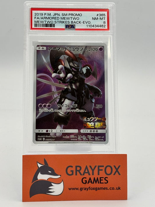 Pokemon Armored Mewtwo 365/SM-P PSA 8 Mewtwo Strikes Back Promo 2019