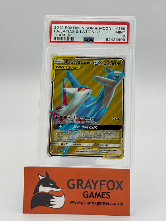 Pokemon Latias & Latios GX 169/181 PSA 9 Team Up 2019