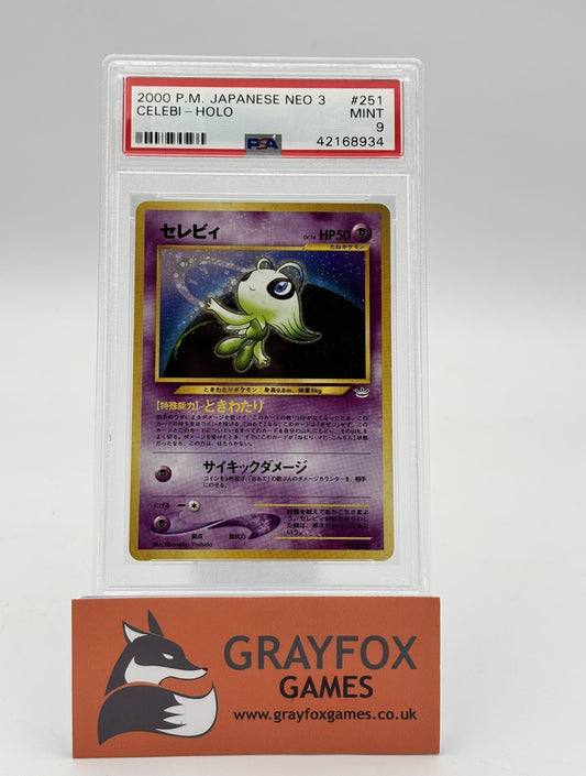 Pokemon Celebi 251 PSA 9 Graded Neo 3 2000