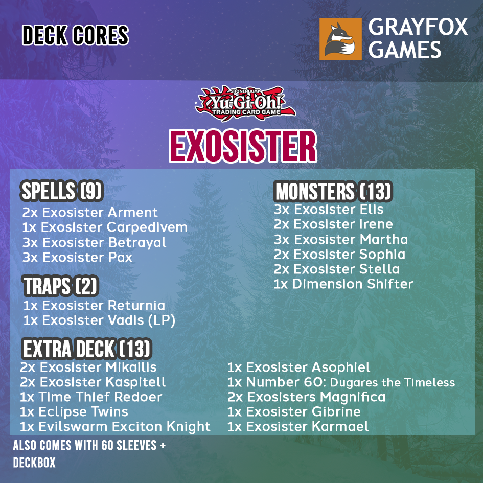 Yu-Gi-Oh! Exosister Deck Core (37 Cards)